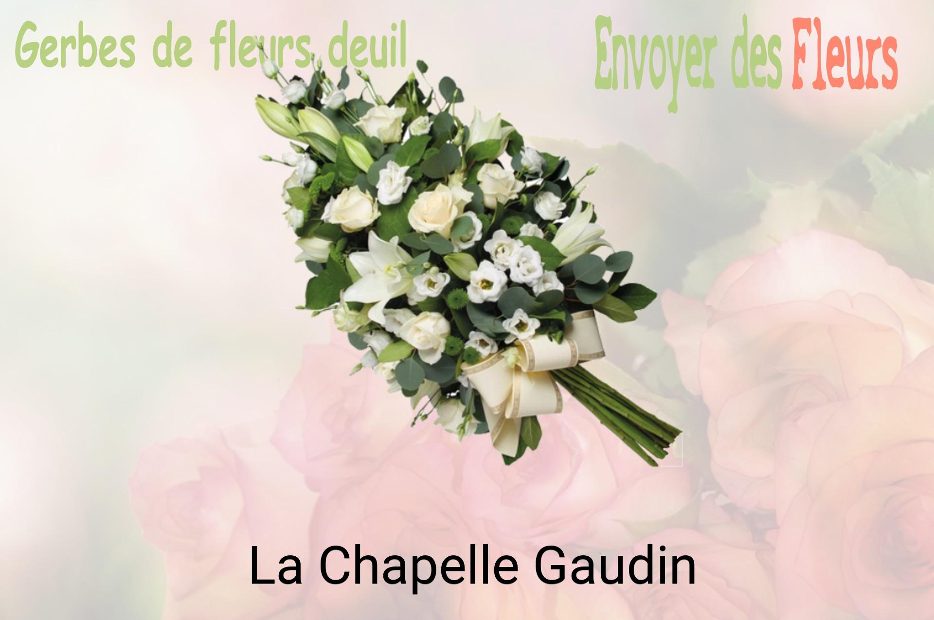 Gerbe de fleurs de deuil livrée à La Chapelle-Gaudin